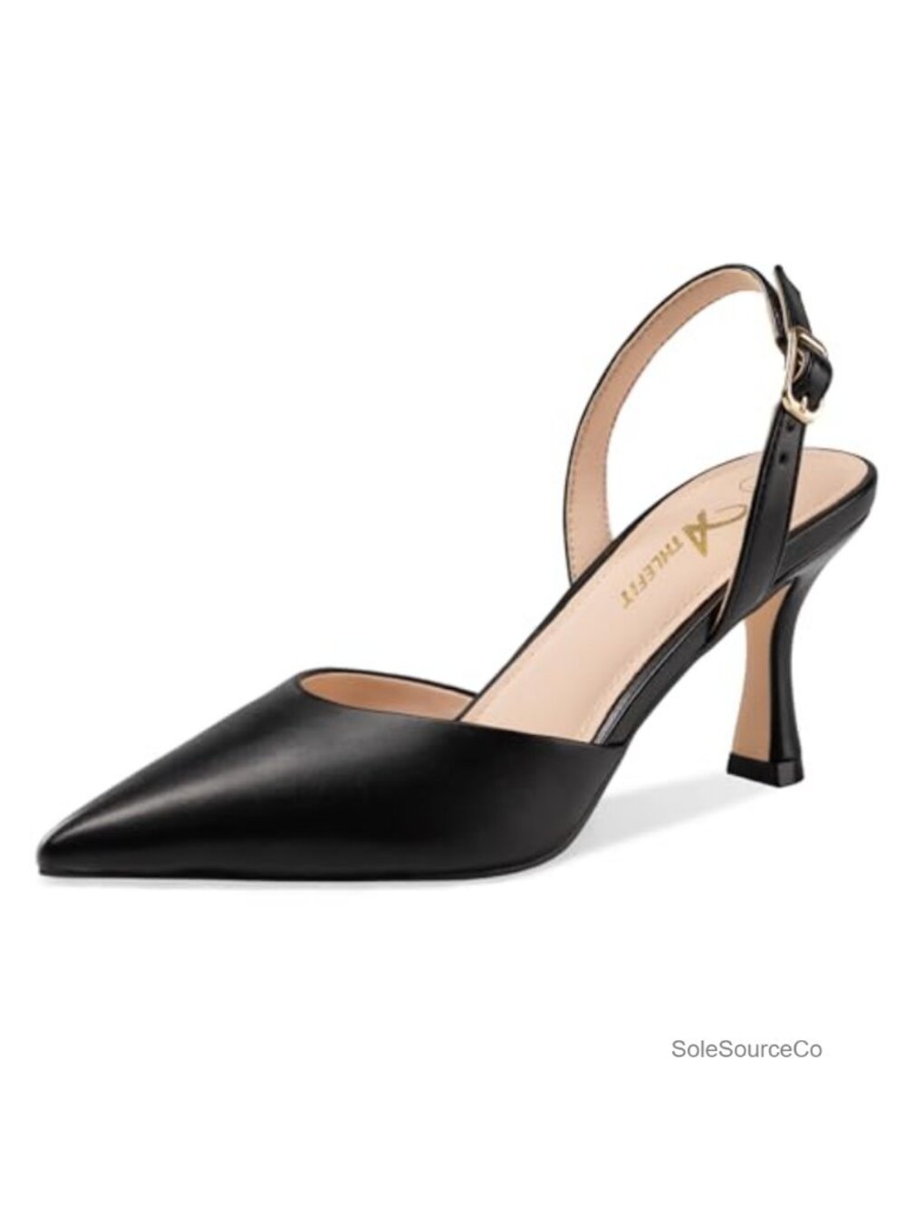 Women's Kitten Heel Pointed Toe Slingback Pumps